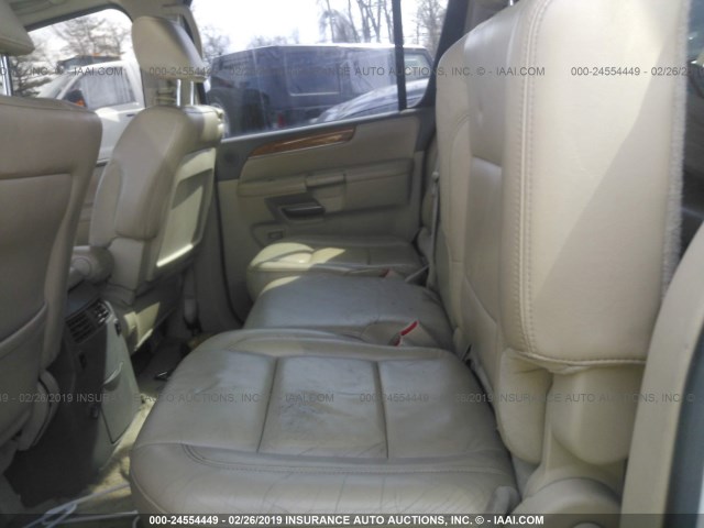 5N3ZA0NCXAN902654 - 2010 INFINITI QX56 WHITE photo 8