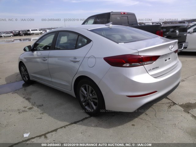 5NPD84LF9JH256062 - 2018 HYUNDAI ELANTRA SEL/VALUE/LIMITED SILVER photo 3