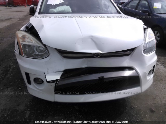 JN8AS5MT0BW155961 - 2011 NISSAN ROGUE S/SV/KROM WHITE photo 6