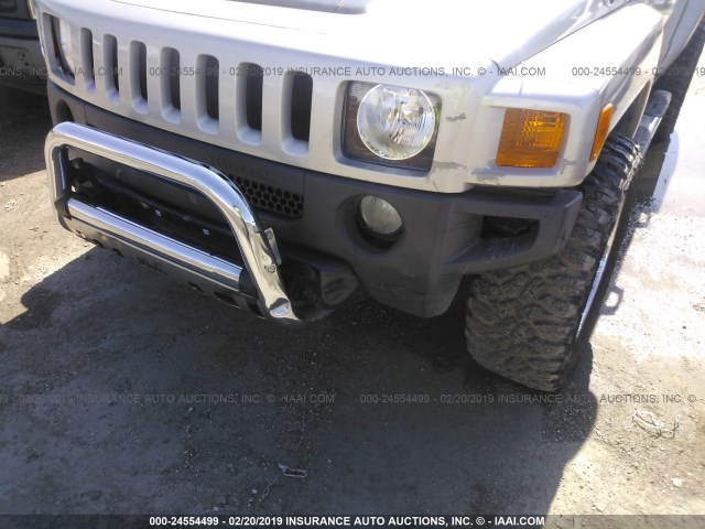 5GTDN13E778184583 - 2007 HUMMER H3 GRAY photo 6