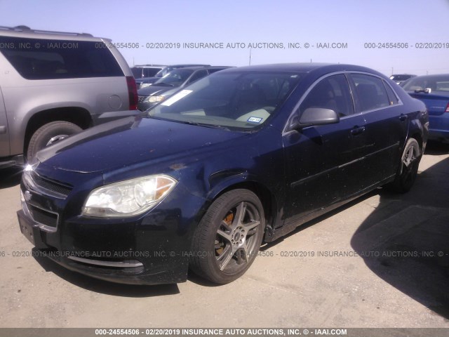 1G1ZB5EB3AF270419 - 2010 CHEVROLET MALIBU LS BLUE photo 2
