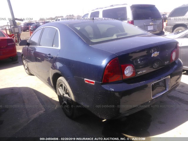 1G1ZB5EB3AF270419 - 2010 CHEVROLET MALIBU LS BLUE photo 3