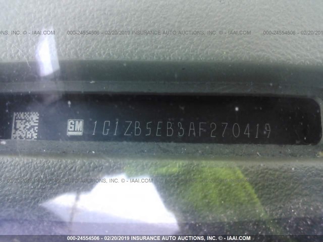 1G1ZB5EB3AF270419 - 2010 CHEVROLET MALIBU LS BLUE photo 9