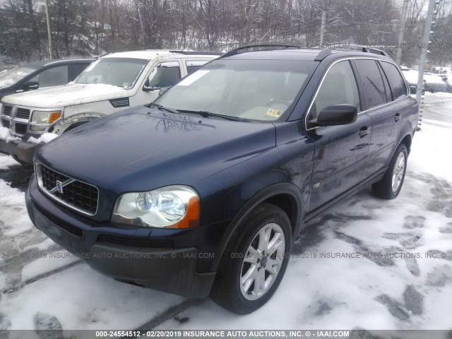 YV1CZ91H041118409 - 2004 VOLVO XC90 T6 BLUE photo 2