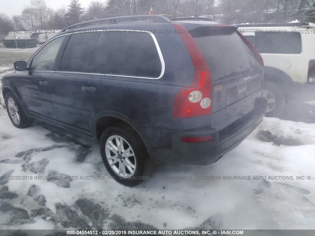 YV1CZ91H041118409 - 2004 VOLVO XC90 T6 BLUE photo 3