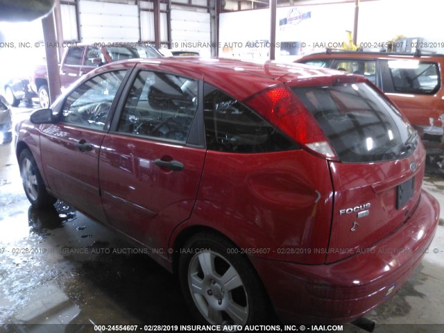 1FAHP37N87W201286 - 2007 FORD FOCUS ZX5/S/SE/SES RED photo 3