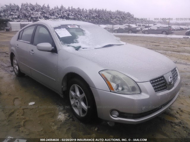 1N4BA41E44C924023 - 2004 NISSAN MAXIMA SE/SL SILVER photo 1