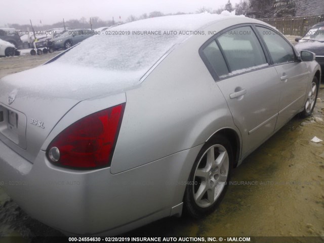 1N4BA41E44C924023 - 2004 NISSAN MAXIMA SE/SL SILVER photo 4