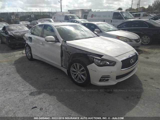 JN1BV7AP9FM333817 - 2015 INFINITI Q50 PREMIUM/SPORT WHITE photo 1