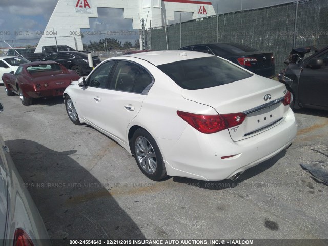 JN1BV7AP9FM333817 - 2015 INFINITI Q50 PREMIUM/SPORT WHITE photo 3