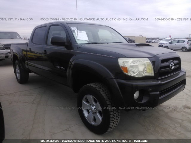 5TEMU52N25Z002481 - 2005 TOYOTA TACOMA DOUBLE CAB LONG BED BLACK photo 1