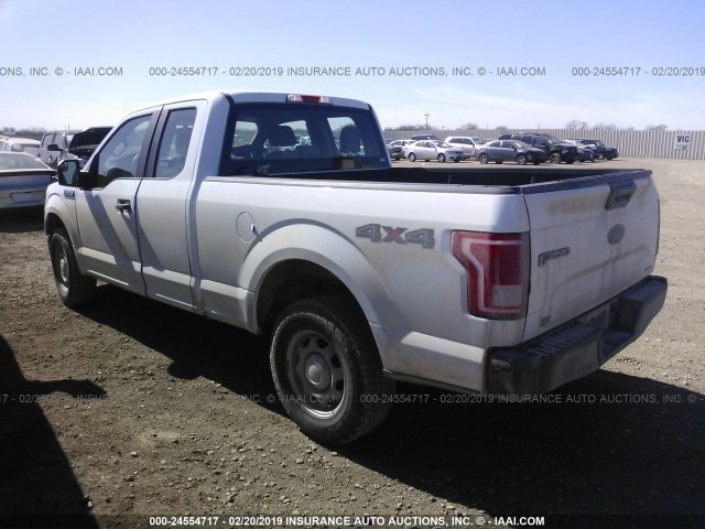 1FTFX1EF0FKE77887 - 2015 FORD F150 SUPER CAB WHITE photo 3