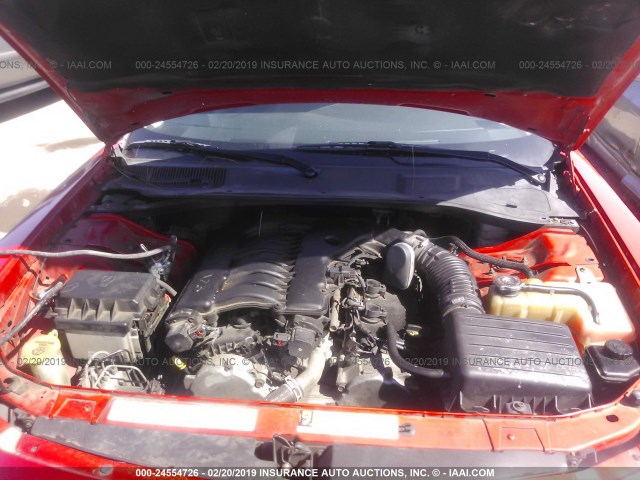 2B3KA43G67H837963 - 2007 DODGE CHARGER SE/SXT RED photo 10