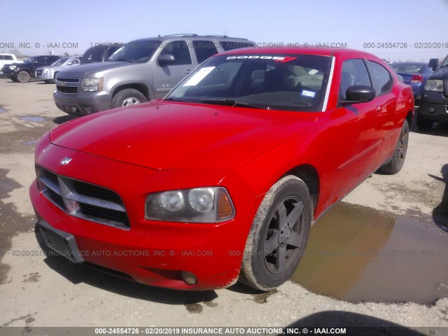 2B3KA43G67H837963 - 2007 DODGE CHARGER SE/SXT RED photo 2