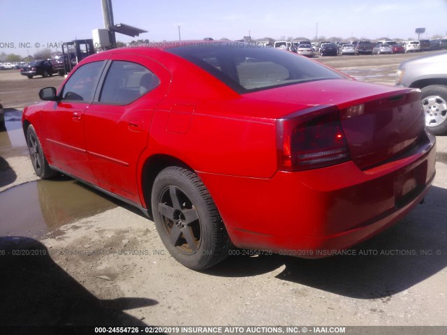 2B3KA43G67H837963 - 2007 DODGE CHARGER SE/SXT RED photo 3