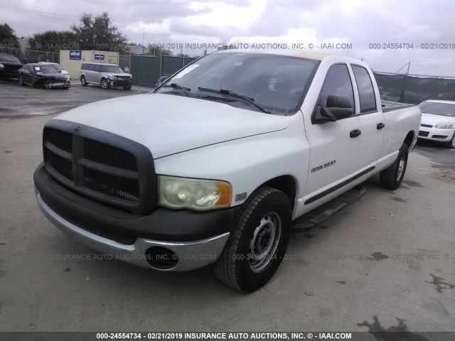 3D7KR28D45G772365 - 2005 DODGE RAM 2500 ST/SLT WHITE photo 2