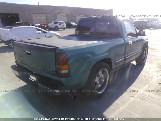 1GCEC14T01Z232649 - 2001 CHEVROLET SILVERADO C1500 TEAL photo 4