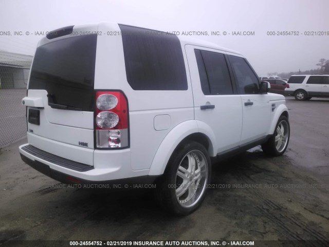 SALAG2D40CA601117 - 2012 LAND ROVER LR4 HSE WHITE photo 4