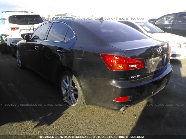 JTHBK262475050483 - 2007 LEXUS IS 250 BLACK photo 3