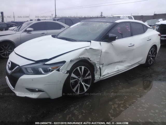 1N4AA6APXHC396356 - 2017 NISSAN MAXIMA 3.5S/SV/SL/SR/PLAT WHITE photo 2