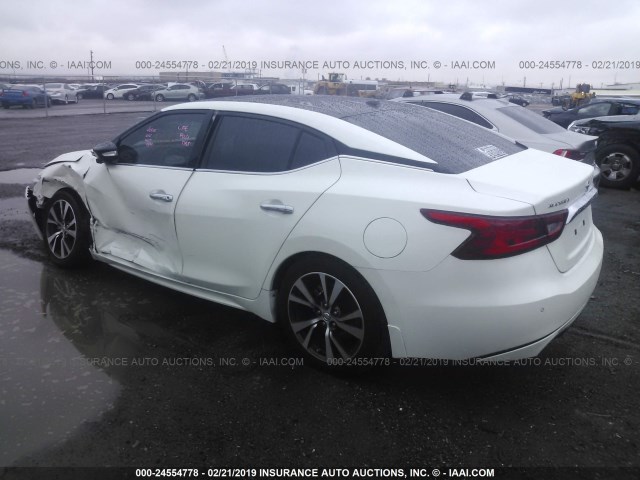 1N4AA6APXHC396356 - 2017 NISSAN MAXIMA 3.5S/SV/SL/SR/PLAT WHITE photo 3