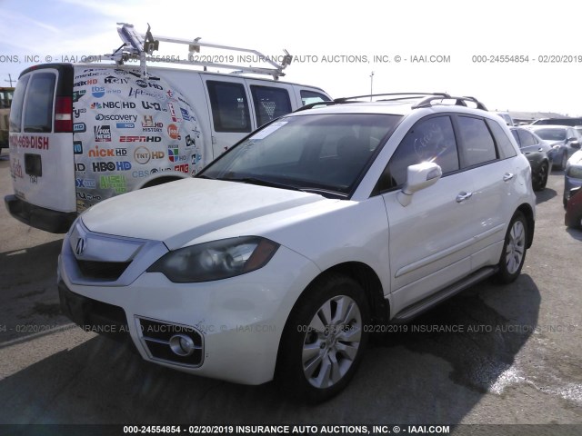 5J8TB2H58BA000295 - 2011 ACURA RDX TECHNOLOGY WHITE photo 2