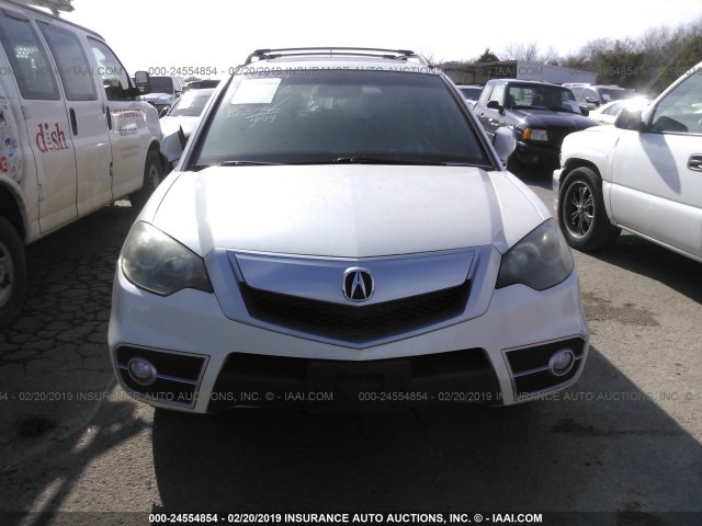 5J8TB2H58BA000295 - 2011 ACURA RDX TECHNOLOGY WHITE photo 6