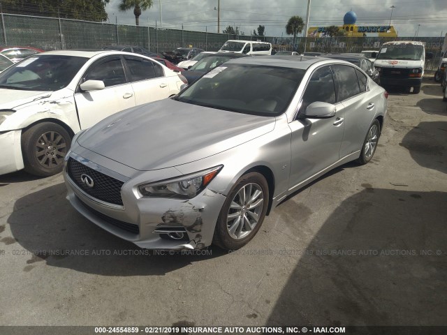 JN1BV7AP4FM340206 - 2015 INFINITI Q50 PREMIUM/SPORT SILVER photo 2