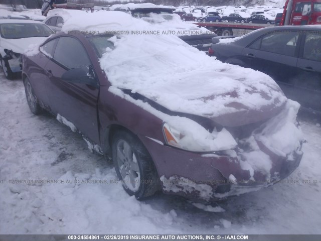 1G2ZH17N684154647 - 2008 PONTIAC G6 GT BURGUNDY photo 1