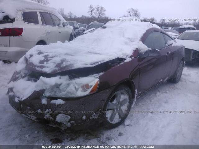 1G2ZH17N684154647 - 2008 PONTIAC G6 GT BURGUNDY photo 2