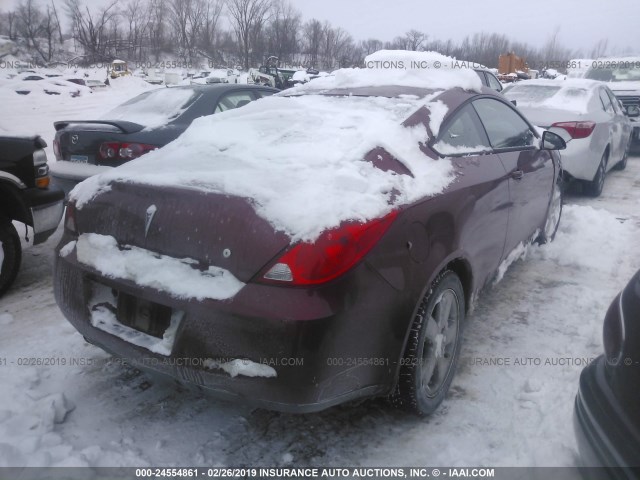 1G2ZH17N684154647 - 2008 PONTIAC G6 GT BURGUNDY photo 4