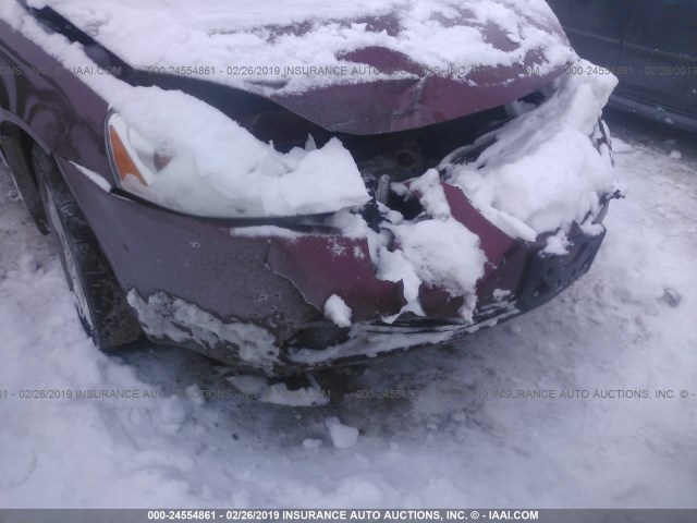 1G2ZH17N684154647 - 2008 PONTIAC G6 GT BURGUNDY photo 6