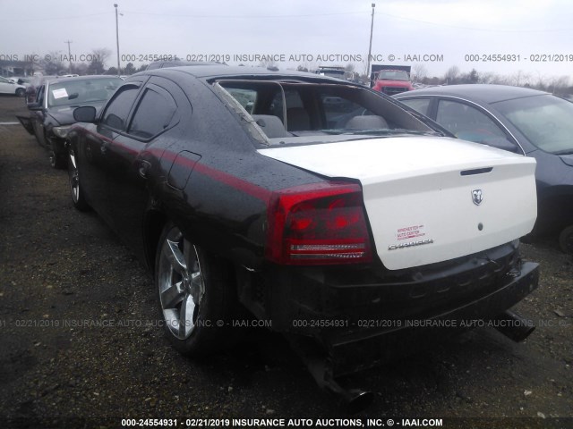 2B3KA43G27H814728 - 2007 DODGE CHARGER SE/SXT BLACK photo 3