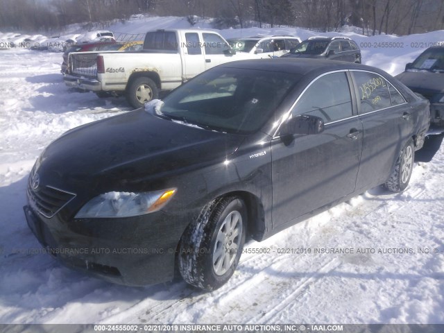 4T1BB46K09U108493 - 2009 TOYOTA CAMRY HYBRID BLACK photo 2