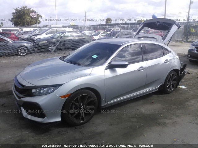 SHHFK7H49HU218194 - 2017 HONDA CIVIC SPORT Argent photo 2