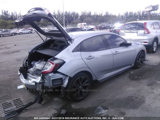 SHHFK7H49HU218194 - 2017 HONDA CIVIC SPORT Argent photo 4