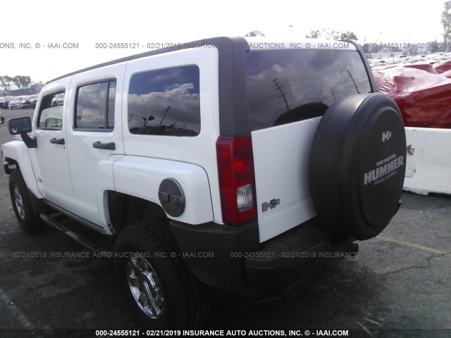 5GTDN13E878120892 - 2007 HUMMER H3 WHITE photo 3