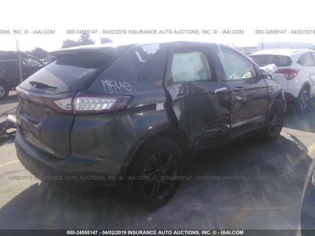 2FMPK3J90JBC01125 - 2018 FORD EDGE SEL GRAY photo 4