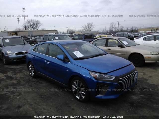 KMHC05LC7HU026837 - 2017 HYUNDAI IONIQ HEV BLUE photo 1