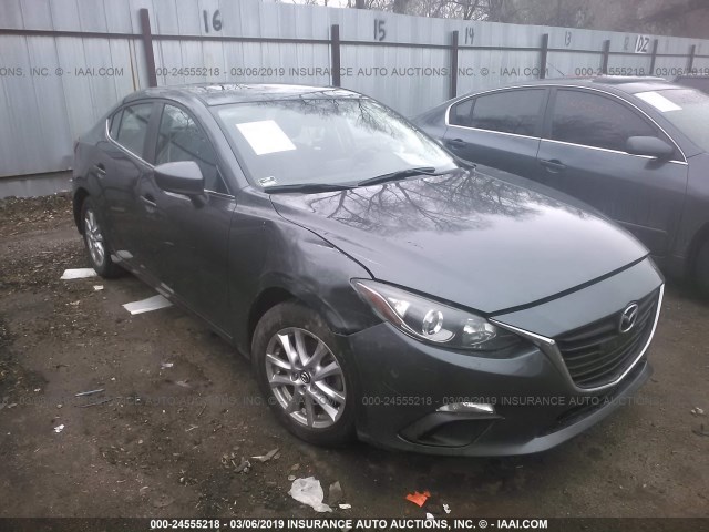 JM1BM1W72E1147431 - 2014 MAZDA 3 GRAND TOURING GRAY photo 1