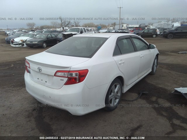 4T1BF1FK2CU177101 - 2012 TOYOTA CAMRY SE/LE/XLE WHITE photo 4