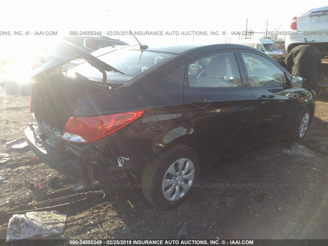 KMHCT4AE3GU164461 - 2016 HYUNDAI ACCENT SE BLACK photo 4