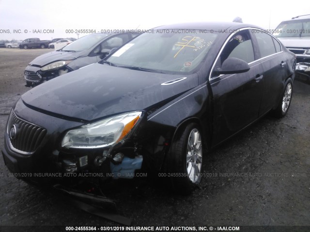 2G4GS5ER7C9125418 - 2012 BUICK REGAL PREMIUM BLACK photo 2