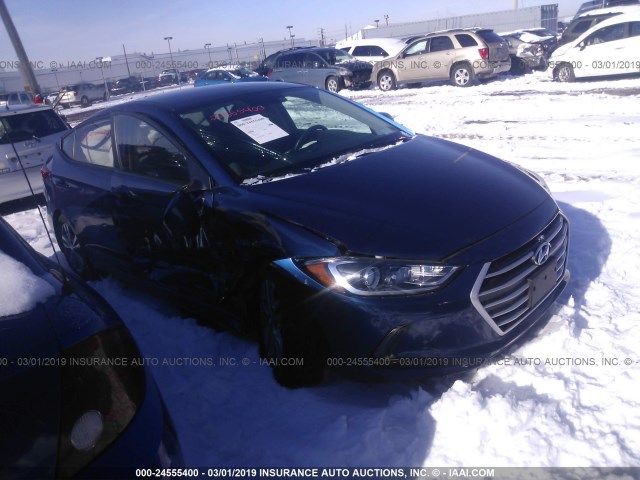 5NPD84LF2HH098612 - 2017 HYUNDAI ELANTRA SE/VALUE/LIMITED BLUE photo 1