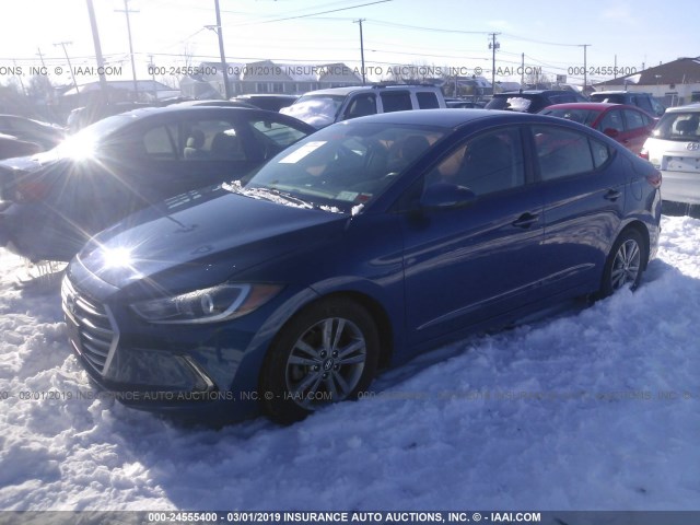 5NPD84LF2HH098612 - 2017 HYUNDAI ELANTRA SE/VALUE/LIMITED BLUE photo 2