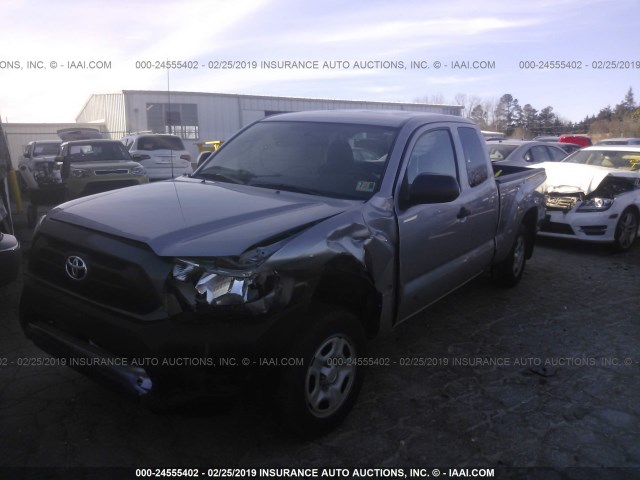 5TFTX4CN9FX063041 - 2015 TOYOTA TACOMA ACCESS CAB ვერცხლისფერი ფოტო 2