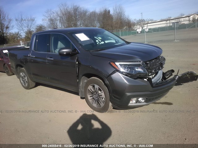 5FPYK3F72KB004212 - 2019 HONDA RIDGELINE RTL GRAY photo 1