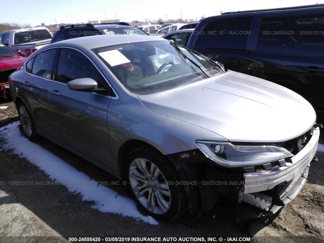 1C3CCCAB3FN663682 - 2015 CHRYSLER 200 LIMITED SILVER photo 1