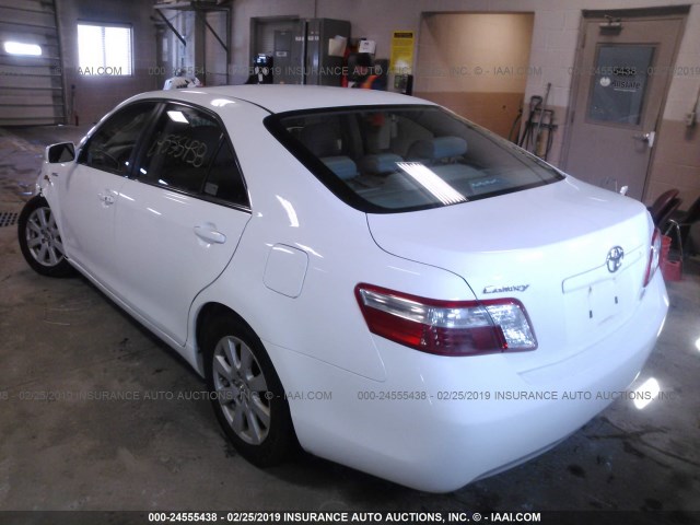 4T1BB46K38U037482 - 2008 TOYOTA CAMRY HYBRID WHITE photo 3