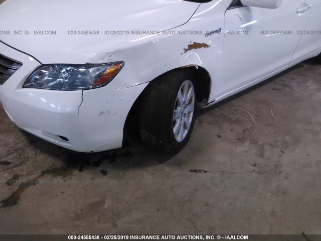 4T1BB46K38U037482 - 2008 TOYOTA CAMRY HYBRID WHITE photo 6